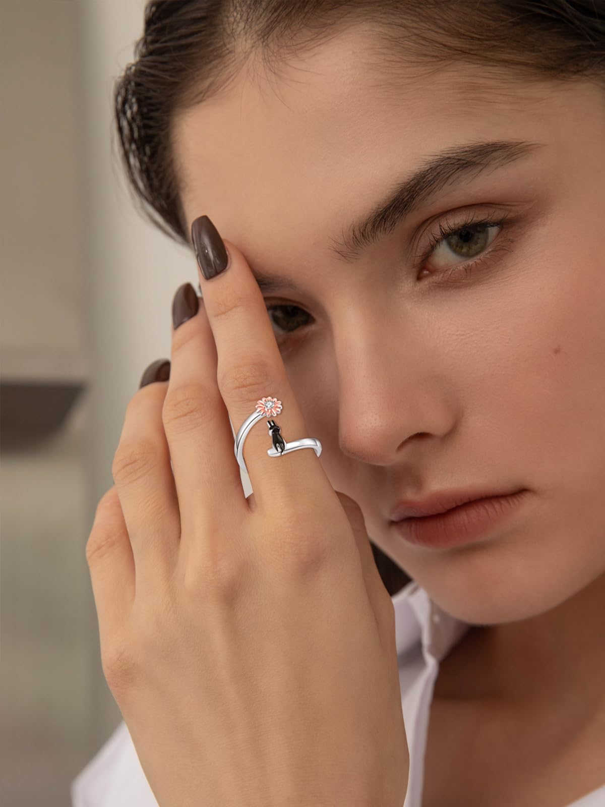 praymos Anillos de plata de ley 925 con diseño de tortuga, hipoalergénicos, ajustables, para mujeres y niñas, regalo de cumpleaños