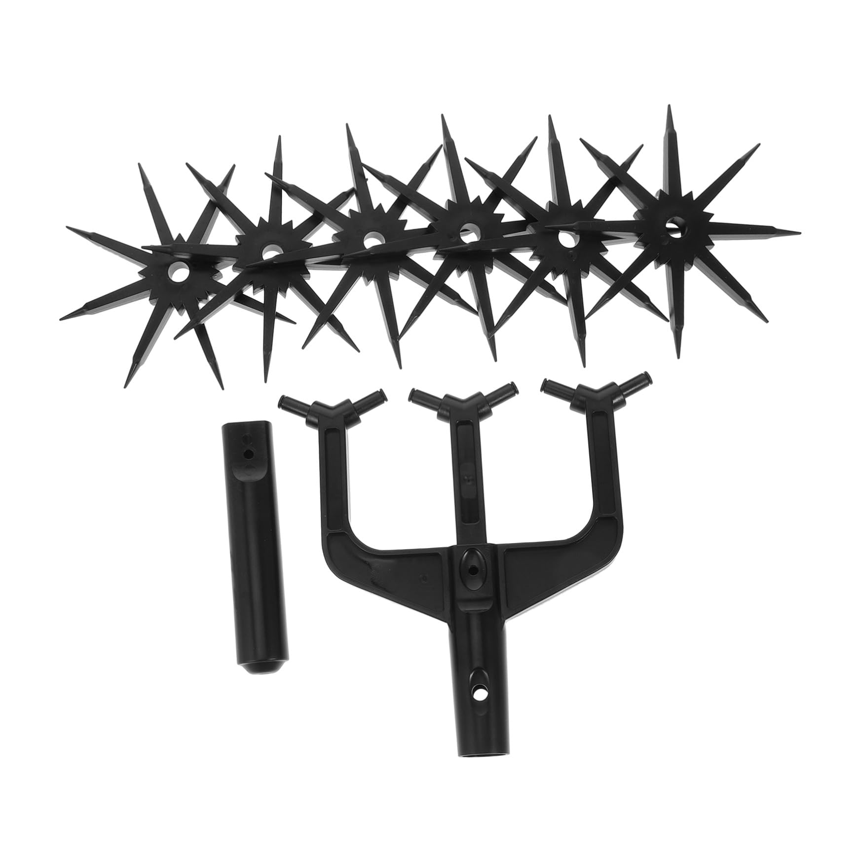 Cultivateur rotatif manuel scarificateur pour sols TOYANDONA en ABS noir ergonomique