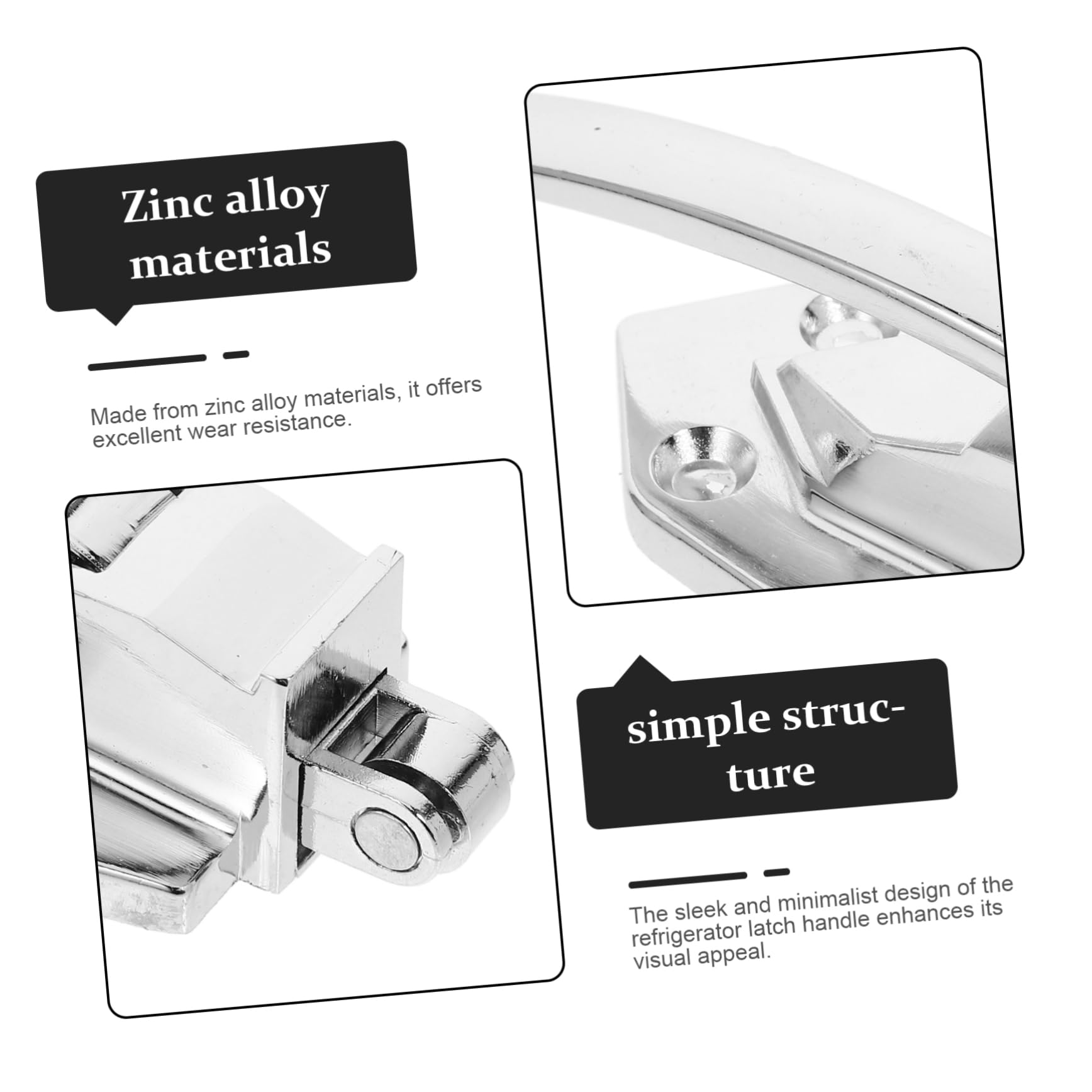 Anneome Gefrierschranktürgriff und Schlankem Minimalistischen Design aus Zinklegierung mit Komfortablem Griff für Einfachen Gebrauch im Gewerblichen und Privaten Bereich