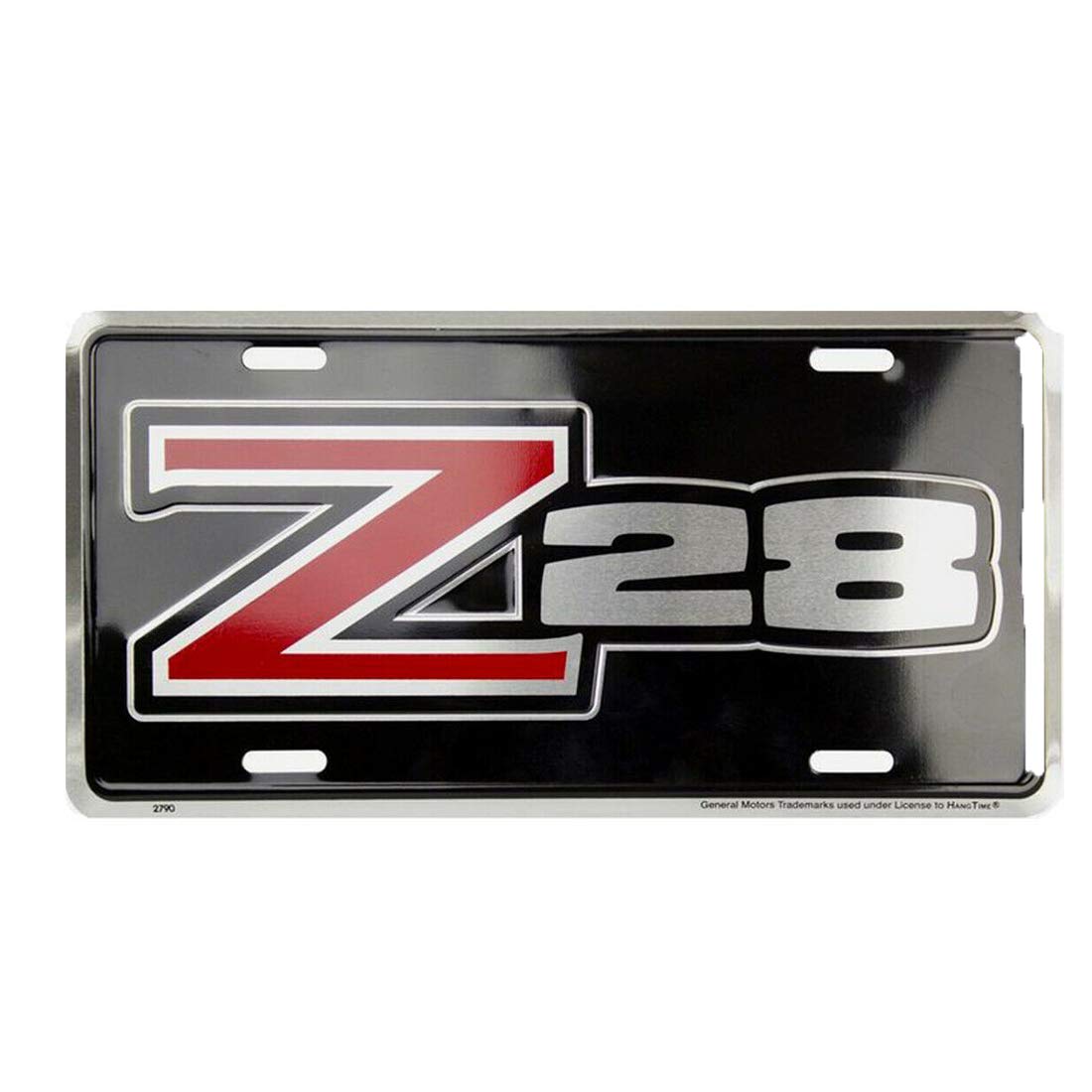 Plaque d'immatriculation en métal avec logo Chevy Camaro Z28