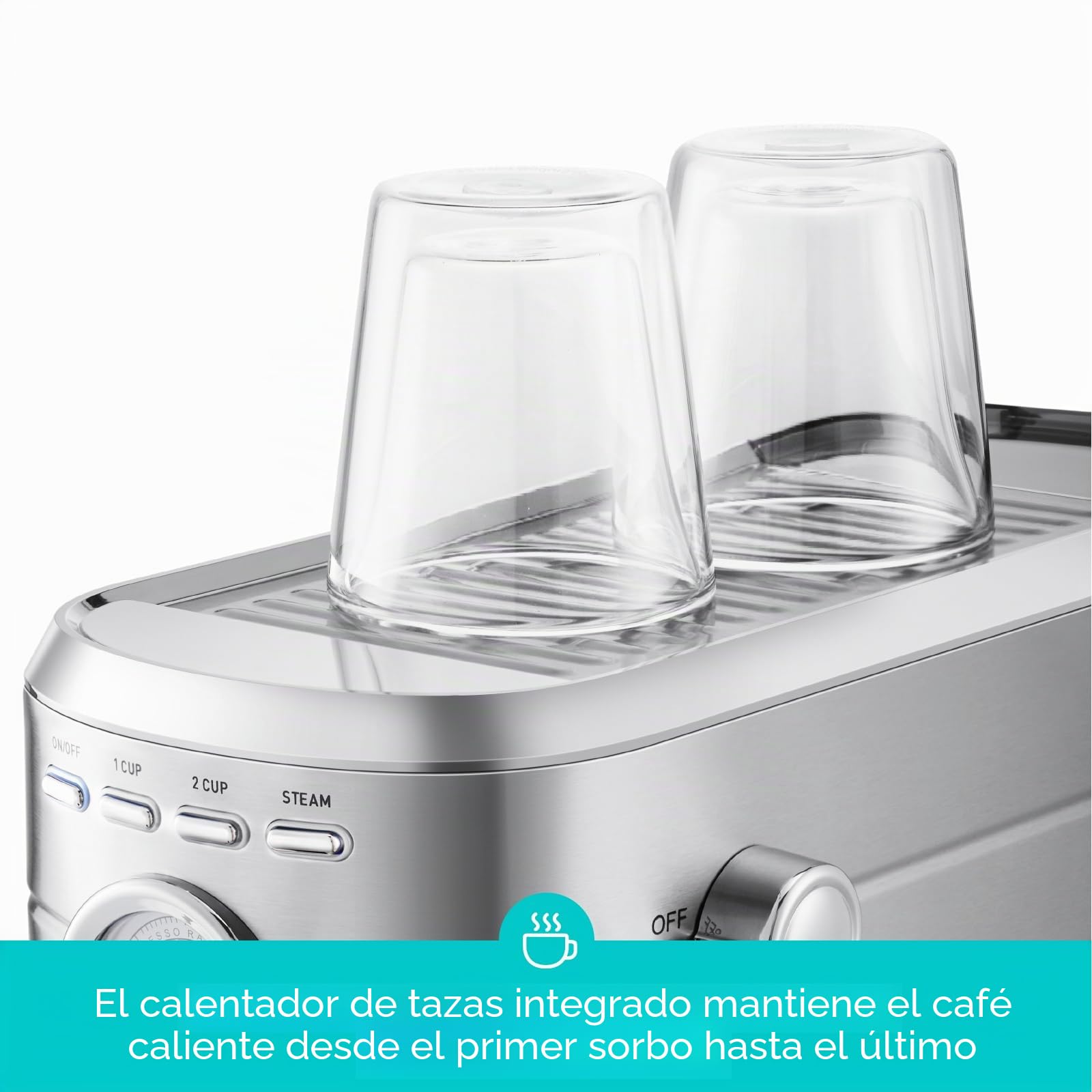 CASABREWS Máquina de café espresso de 20 barras, cafetera profesional con espumador de leche, máquina de café espresso compacta con depósito de agua extraíble de 34 onzas para capuchino, café con