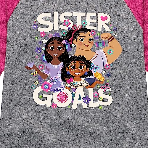 Disney Encanto - Sister Goals - Toddler and Youth Girls Raglan Graphic T-Shirt3