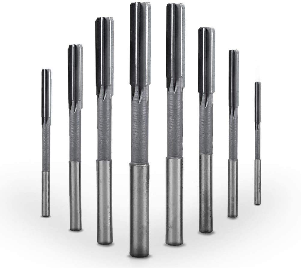 Alésoir de fraisage Alésoir de fraisage inclus 10pcs HSS H7 Alésoir à cannelures droites Coupeur de machine 3/4/5/6/7/8/9/10/11 / 12mm