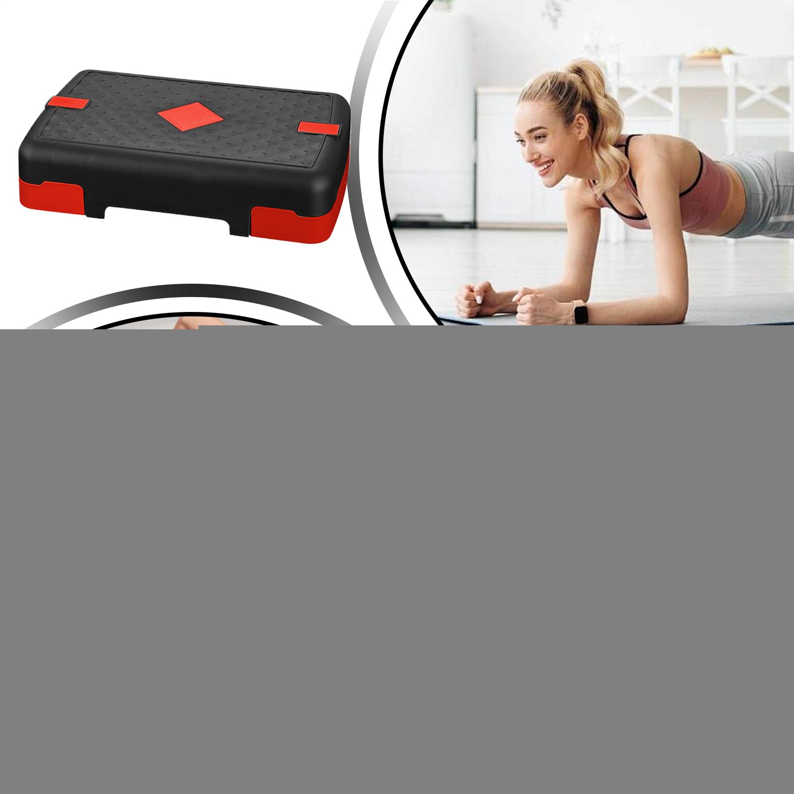 Stepper de ejercicio,Elevador antideslizante para equipo deportivo,Plataforma de fitness interior - para Entrenamiento Mujeres Hombres Casa Piso Sala