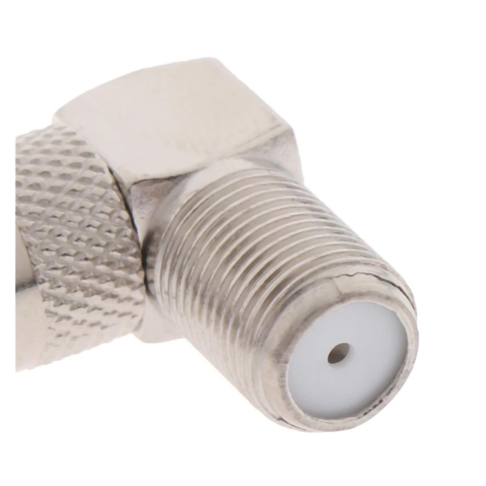 5 adattatori coassiali RF ad angolo retto di 90 gradi F femmina a TV femmina, 75 Ohm per antenna satellitare