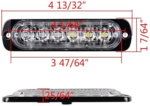 Miniatura 5 de Astra Depot 5 luces estroboscópicas de advertencia de emergencia ámbar de 6 LED de 18 W ámbar + 5 unidades de ámbar blanco
