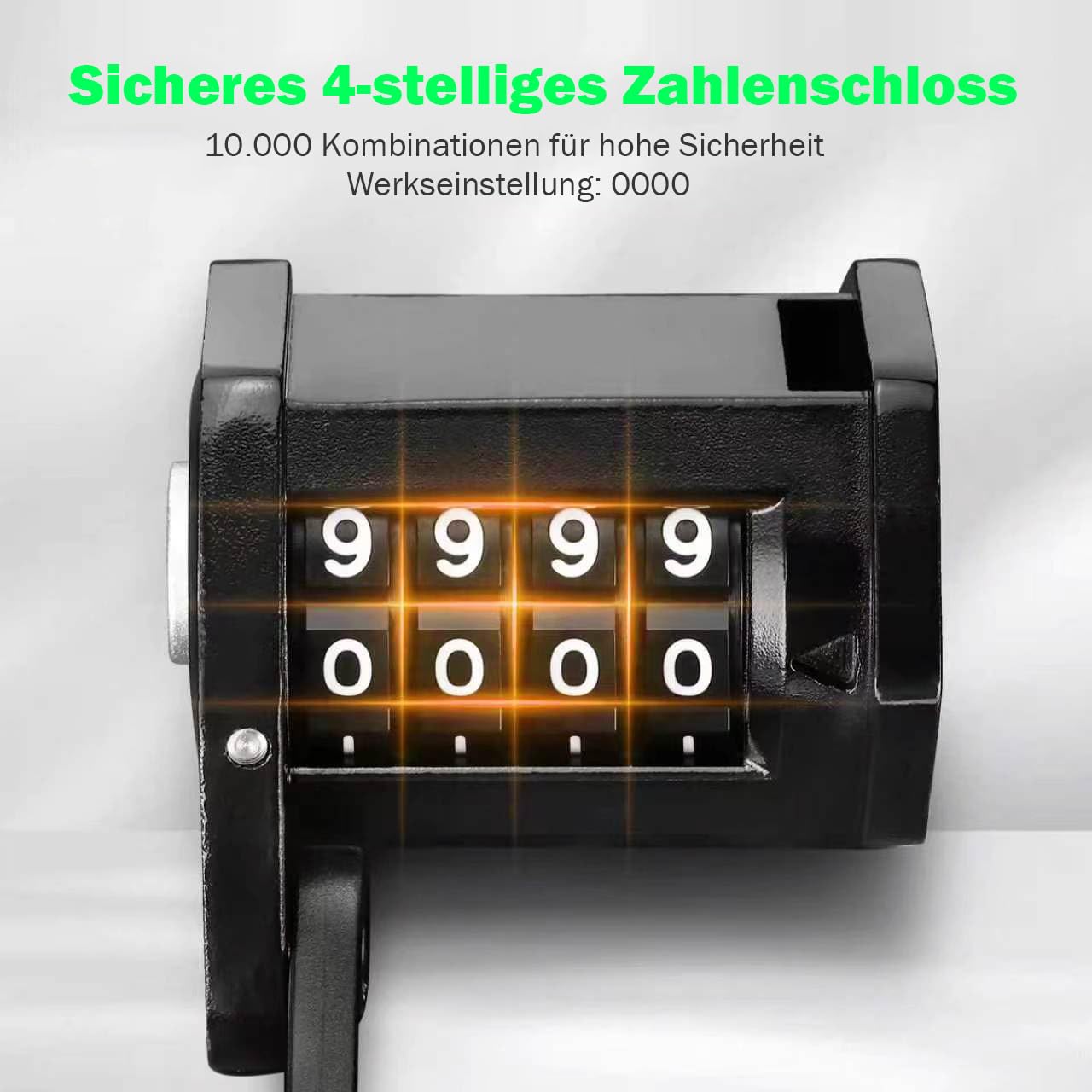 Faltschloss Fahrradschloss mit Zahlenschloss – 80 cm | leicht & kompakt | für Arbeitsweg, Schule & Pendler | inkl. Halterung | Diebstahlschutz für E-Bike, E-Scooter, Citybike, MTB & Roller