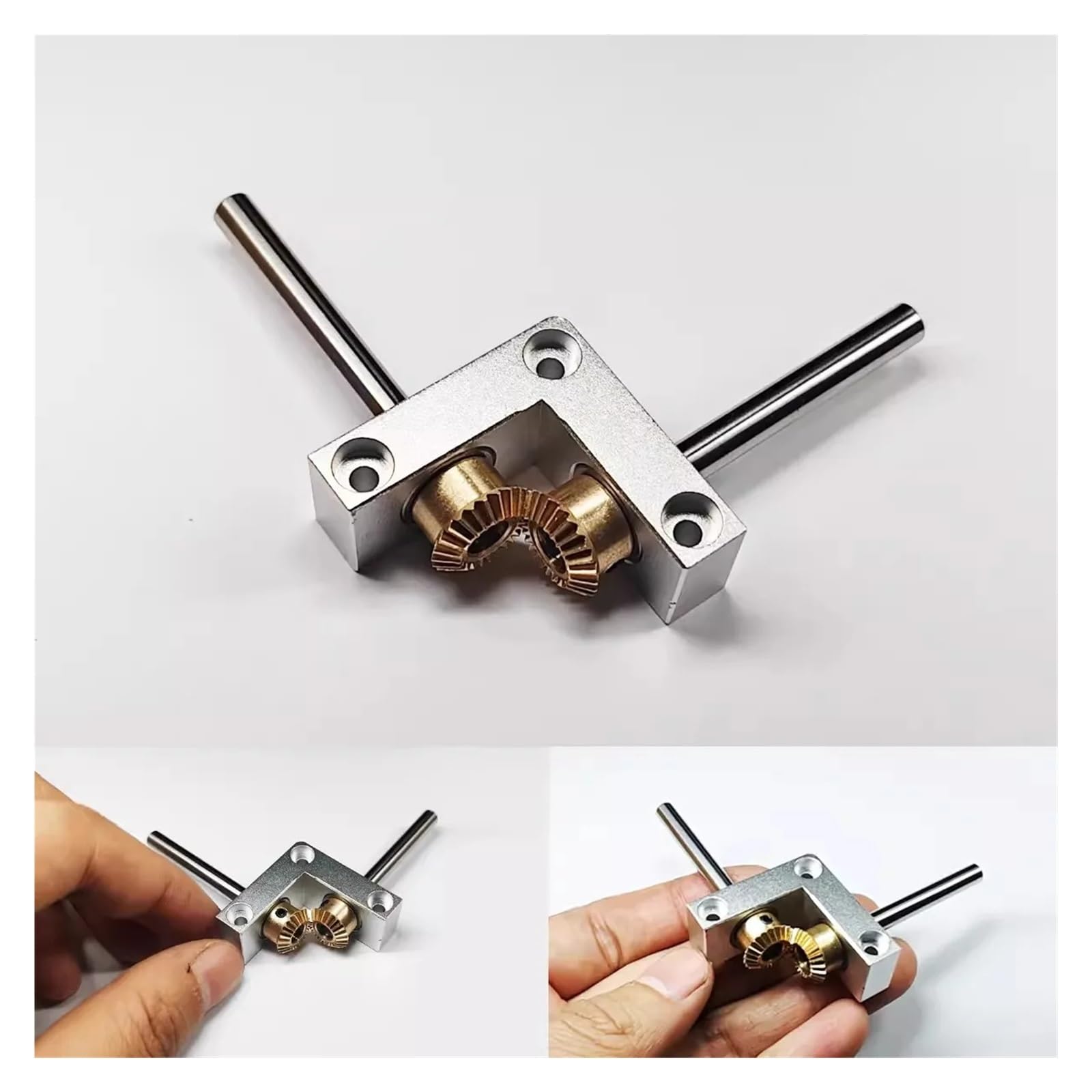 Miniaturowy rotator kątowy Mały 90 stopni 1:1 Przekładnia Stożkowa Komutator Model Skrzynia biegów Moduł DIY(4mm to 4mm)