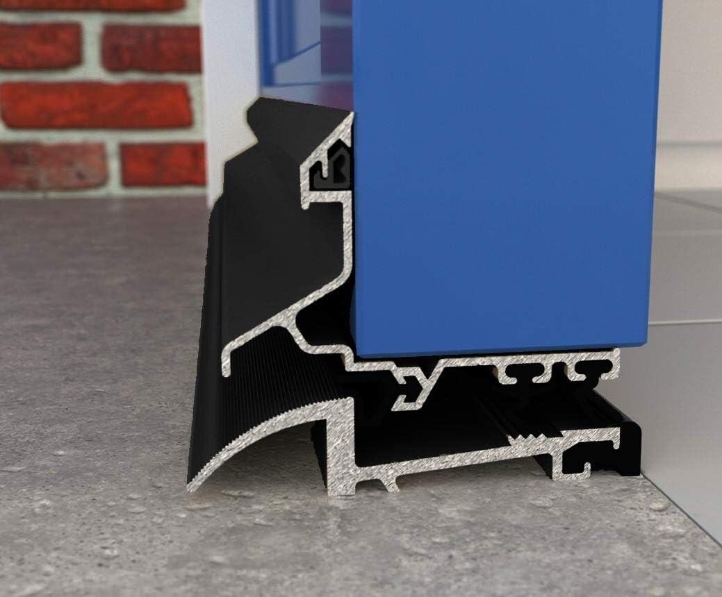 S&Q™ Black Mobility Door Rain Drip Weather Bar Kit Draft Excluder Amazon.co.uk DIY & Tools