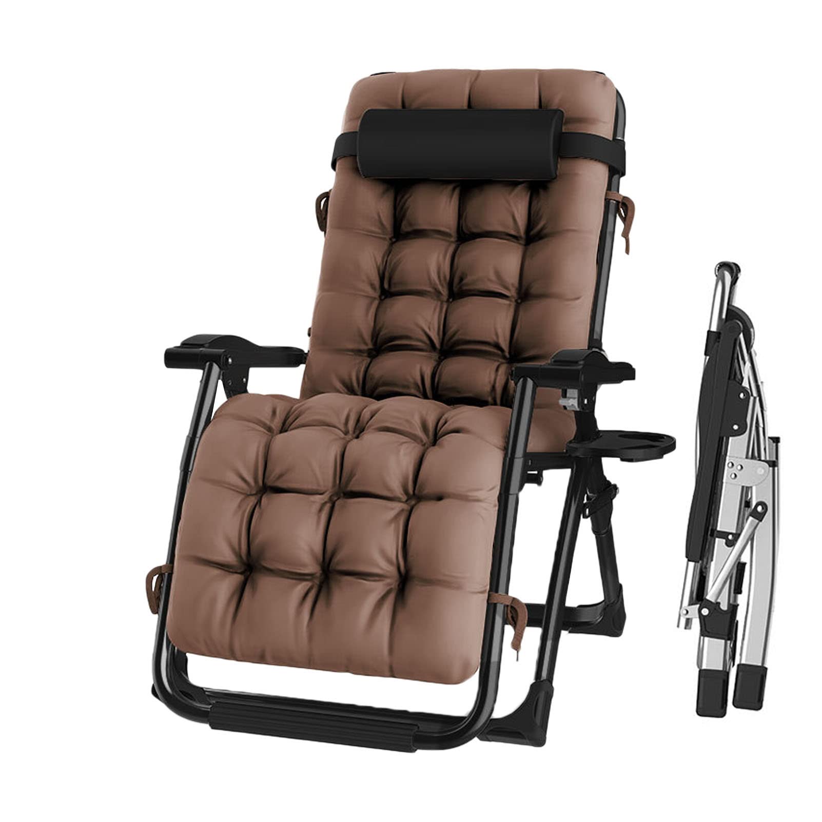 Chaise longue de jardin pliante fauteuil inclinaison zéro gravité avec auvent