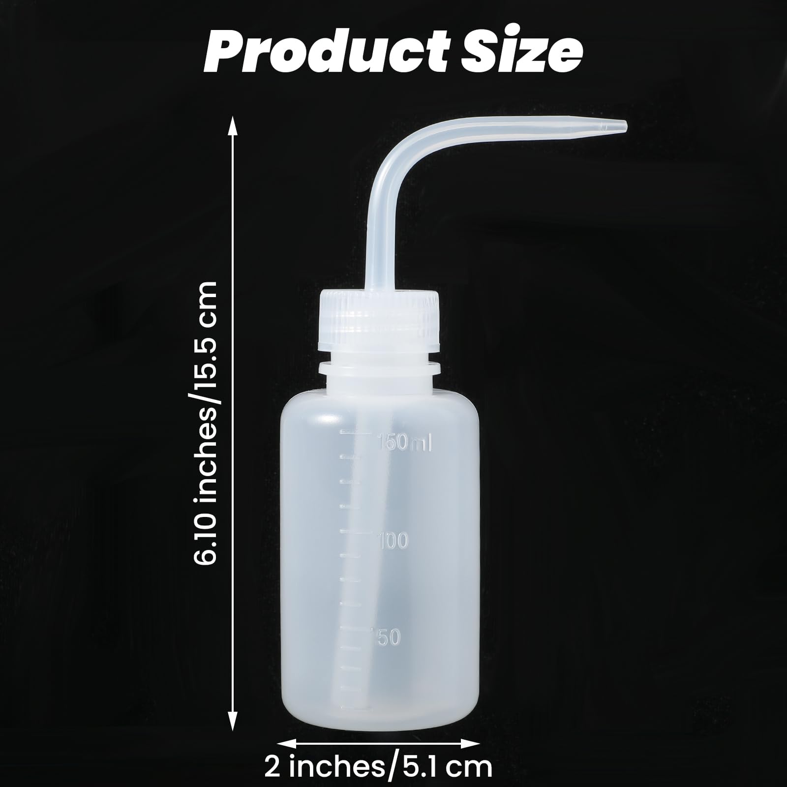 Qianyu 2 Stück Spritzflasche 150 ml Laborflasche Waschflasche Kunststoff Sicherheits-spritzflasche Bewässerung Werkzeuge Quetschflasche für Laborreinigung Pflanzenbewässerung