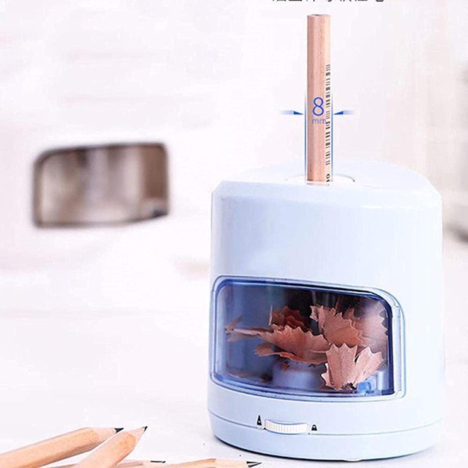 Temperamatite Elettrico, temperamatite Automatico a Batteria con Contenitore, temperamatite Elettrico Portatile, temperamatite Meccanico Domestico