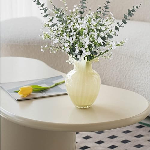 Miniatura 5 de WEISPARK Ramo de flores artificiales de eucalipto, hojas y aliento de bebé, 20 piezas de flores artificiales de gypsophila y eucaliptos de