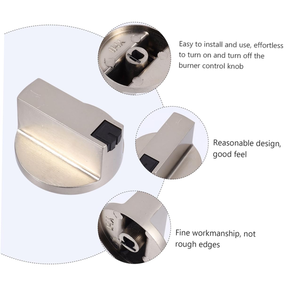 Manopole Di Ricambio Universali Per Fornello A Gas - Set Da 4 Pezzi Nero ABS - Foto 2
