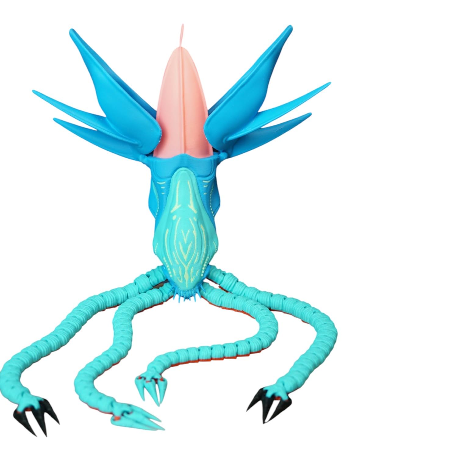Subnautica Inspired Articulated Leviathan Figures, Collectible Ocean Creature Toy Collection, Durable Polymer Plastic, Varied Sizes and Colors (Collector Leviathan Articulated Subnautica 2)