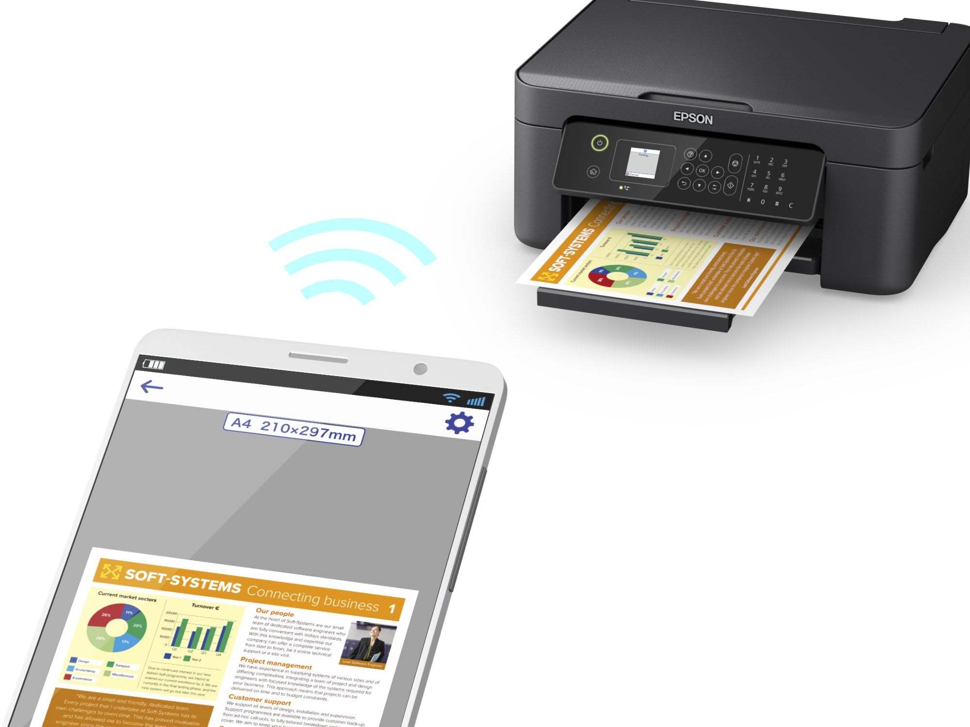 Epson WorkForce WF-2810 Imprimante Multifonction 4-en-1 A4 Jet d'encre Couleur Wifi Direct Recto Verso