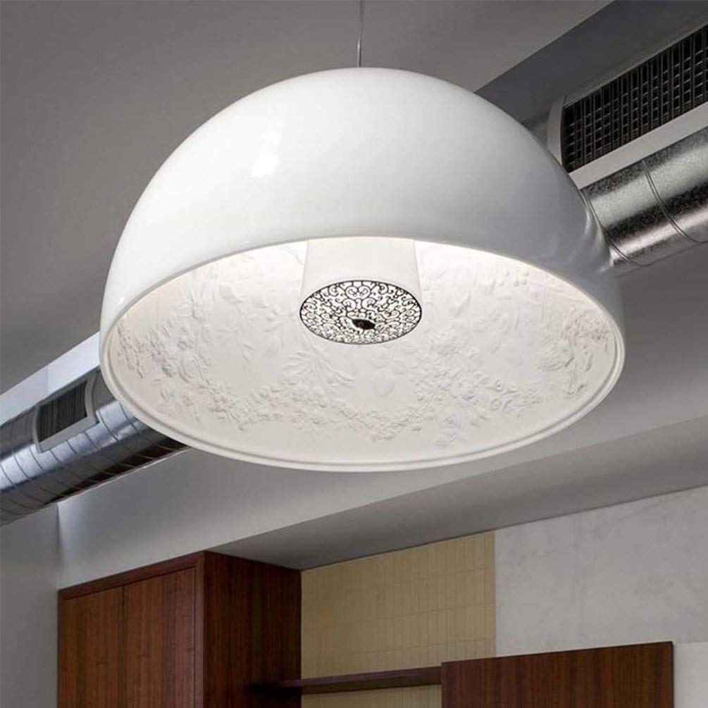 LLAN Lampada A Sospensione Moderna E27 Lampada A Sospensione Industriale In Resina E Metallo, Regolabile In Altezza, Motivo Sky-Garden Design Lampada Da Soffitto For Soggiorno Sala Da Pranzo Tavolino