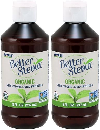 NOW FOODS ORGANIC BETTER STEVIA, 8 OUNCE, 2-PACK
