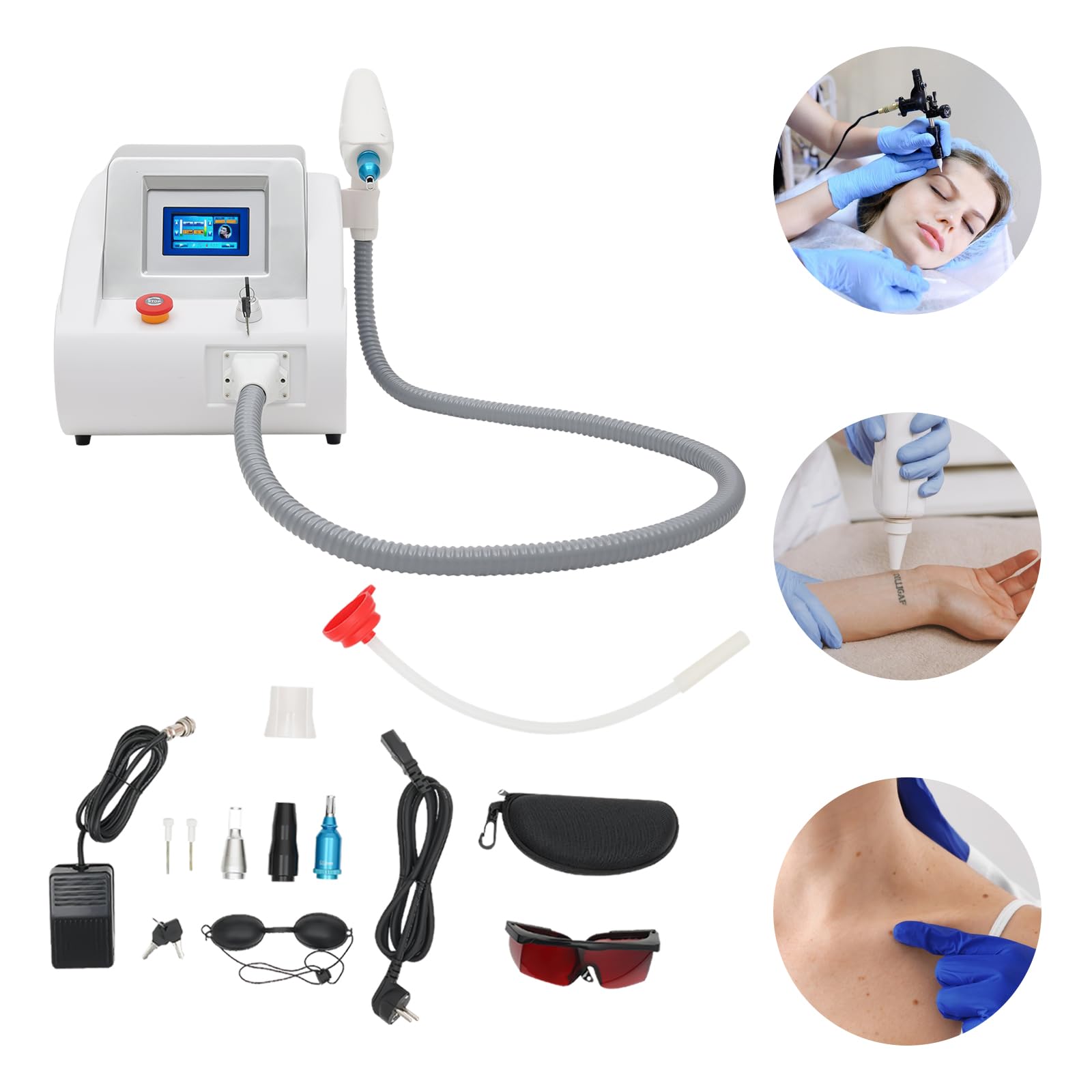 La-ser - Rimozione del tatuaggio laser, 310 W, 220 V, rimozione del pigmento, 532 nm 1064 nm per macchie e lentiggini