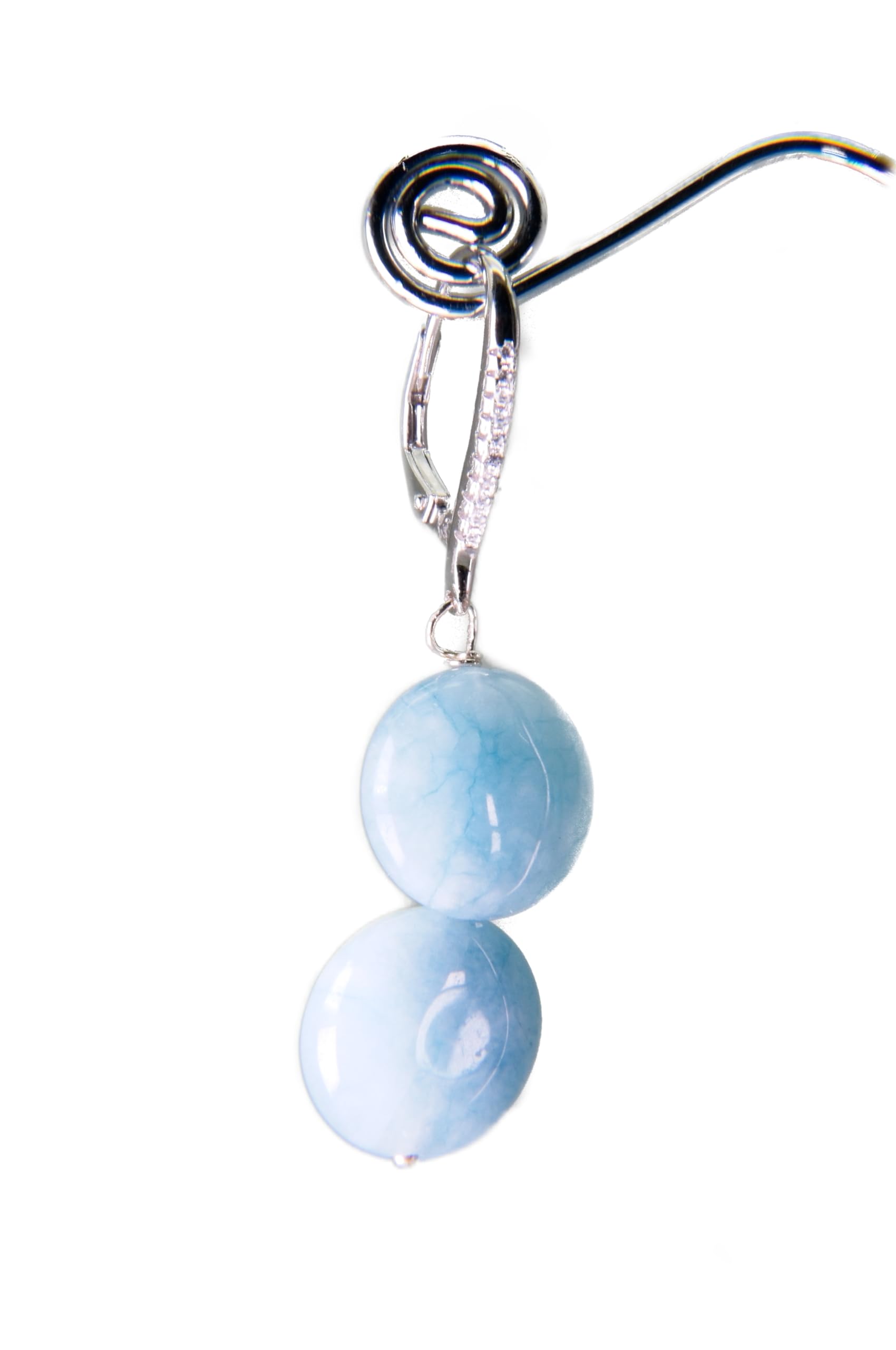 Parure in angelite con inserto in argento Mod. Princess