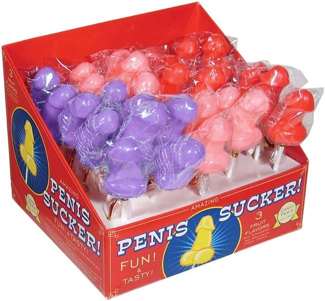 Candy Prints Penis Suckers Display
