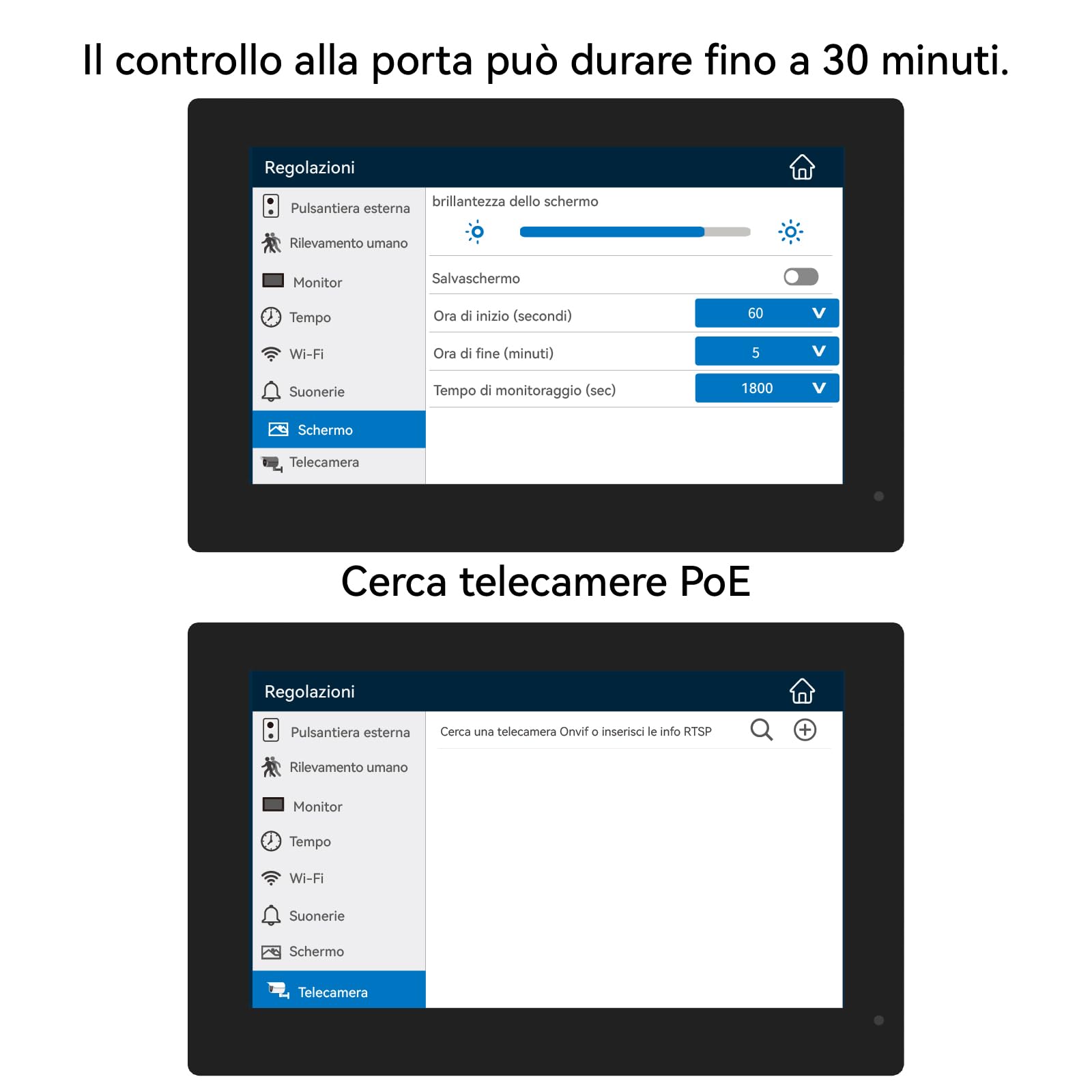 Videocitofono con monitor touch da 7 pollici, compatibile SOLO con i sistemi di videocitofonia KW02-IP7, KW06-IP7, KW02-IP10, KW07-IP7-kit 1080P