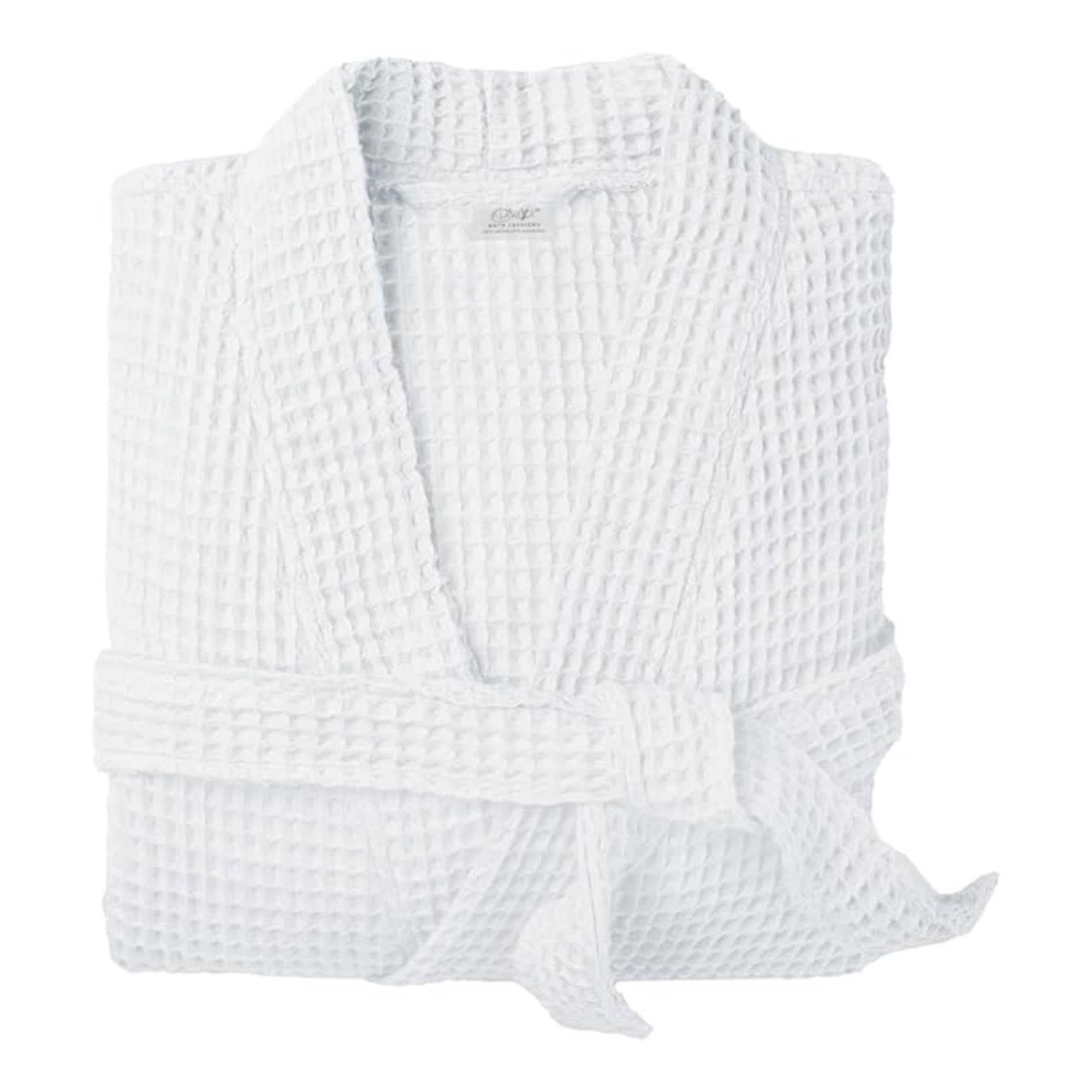 B&Q -  Unisex Lightweight Waffle BathrobeSpa Dressing Gown KimonoWhiteS/m