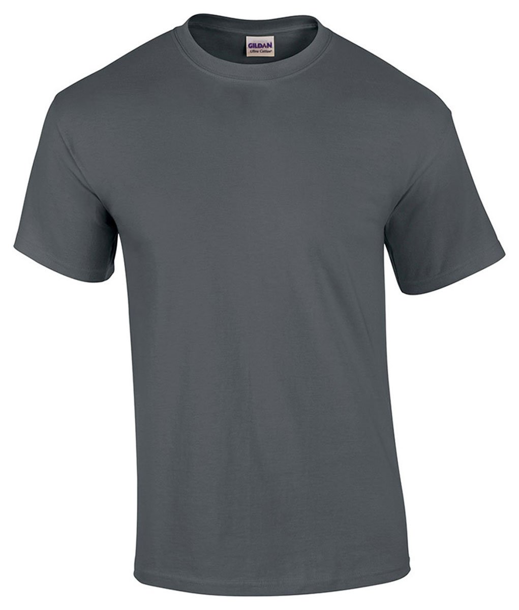 Gildan (Xl, Charcoal) Mens Heavy Cotton Short Sleeve T-Shirt Multicoloured
