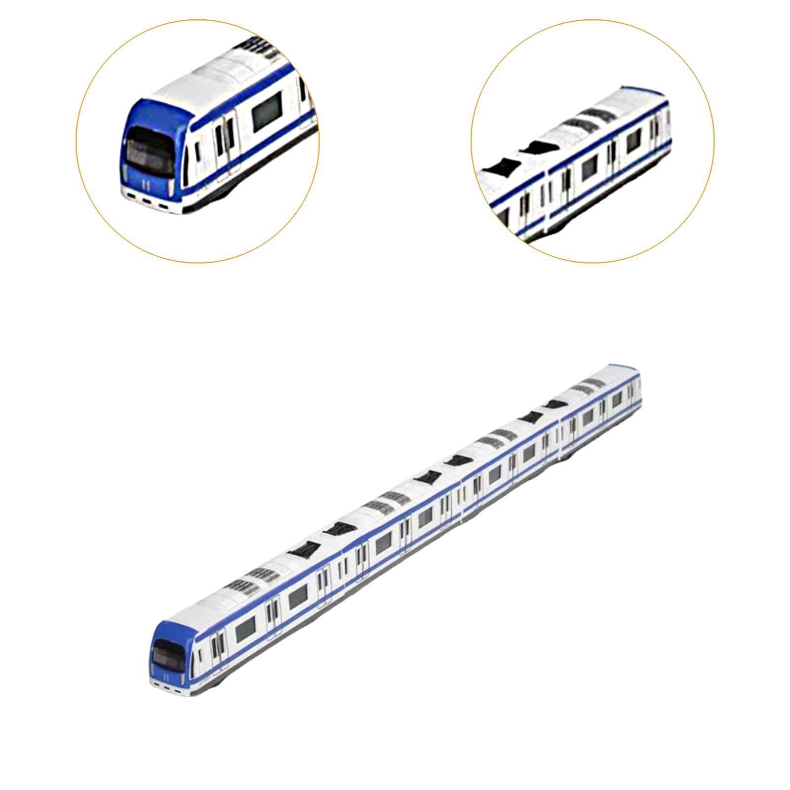 Harilla Set di Treni Giocattolo, Modello di Treno della metropolitana in Lega Leggera Creativa per Bambini, Bambine e Ragazzi, Regali per Bambini, Blu