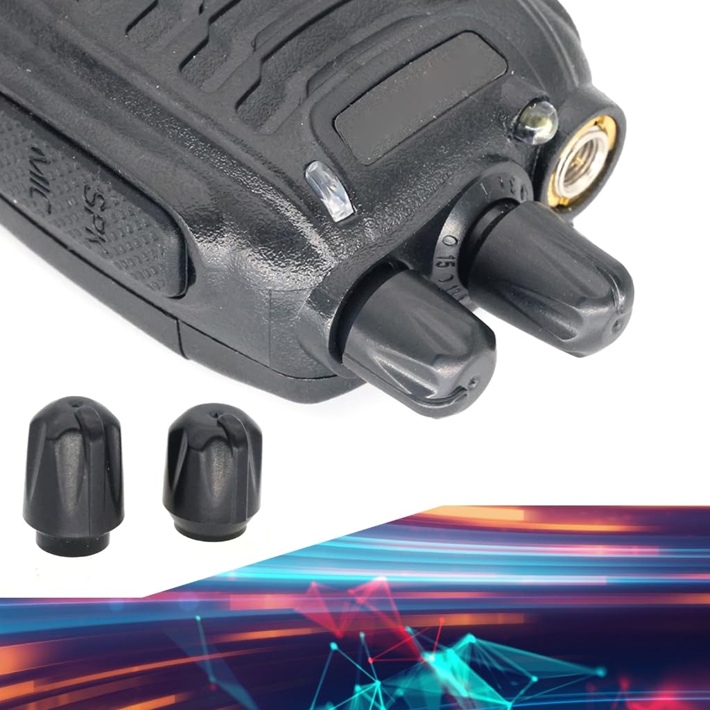 Vdaxvme Two Way Radio Volumes Control Knob and Channel Knob Button Caps Replacements for for 888S