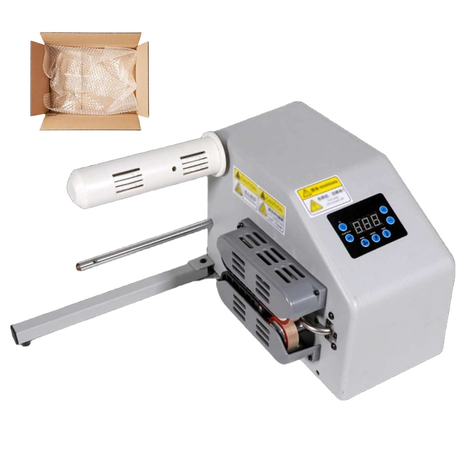 FHRKA Air Cushion Machine, 16m/min High-speed Air Pillows Machine with Adjustable Speed,200W Inflatable Packaging Maker for Shipping (White)