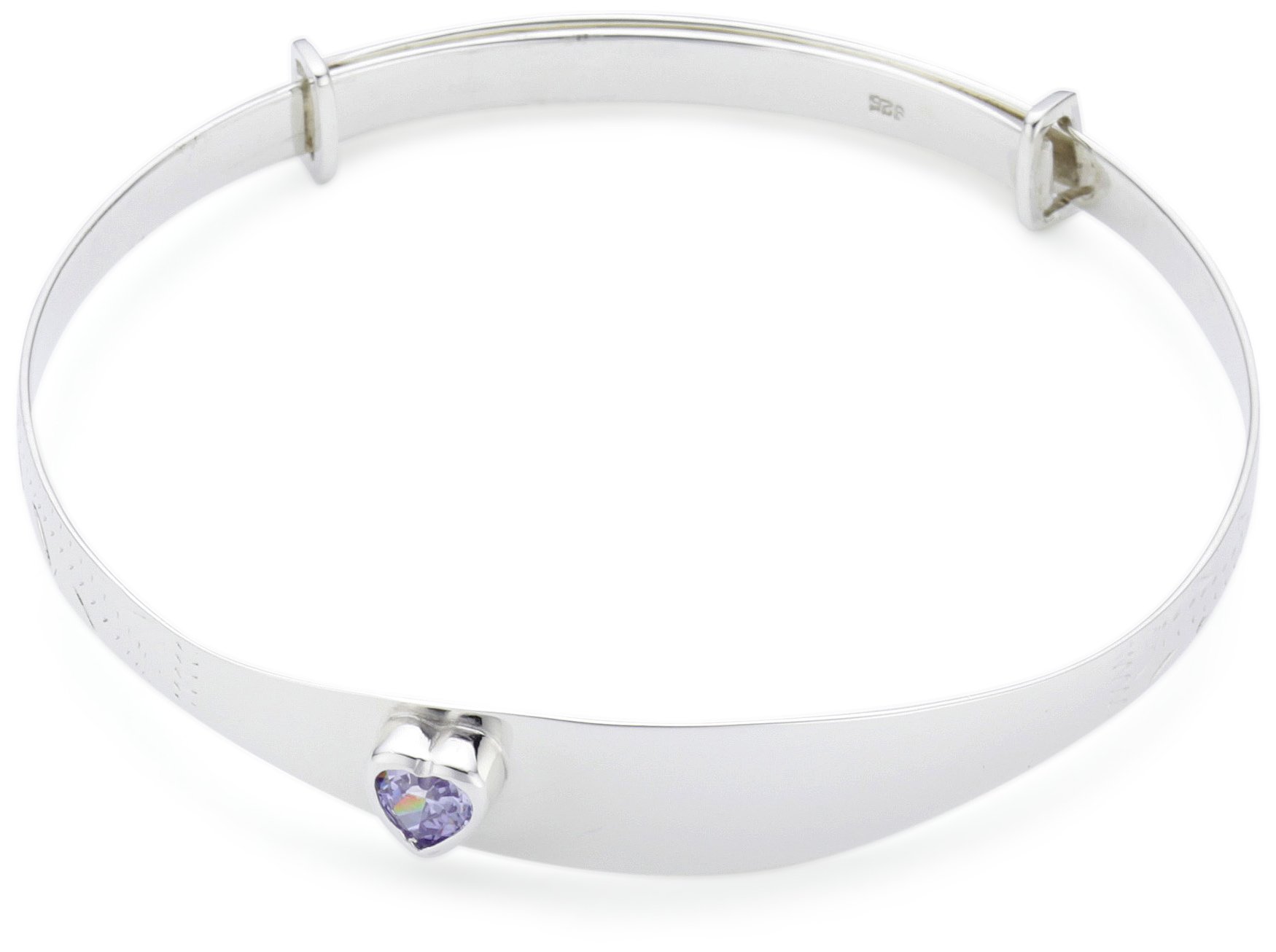 MiChic Children's June Silver Childs Birthstone Expanding Identity Bangle