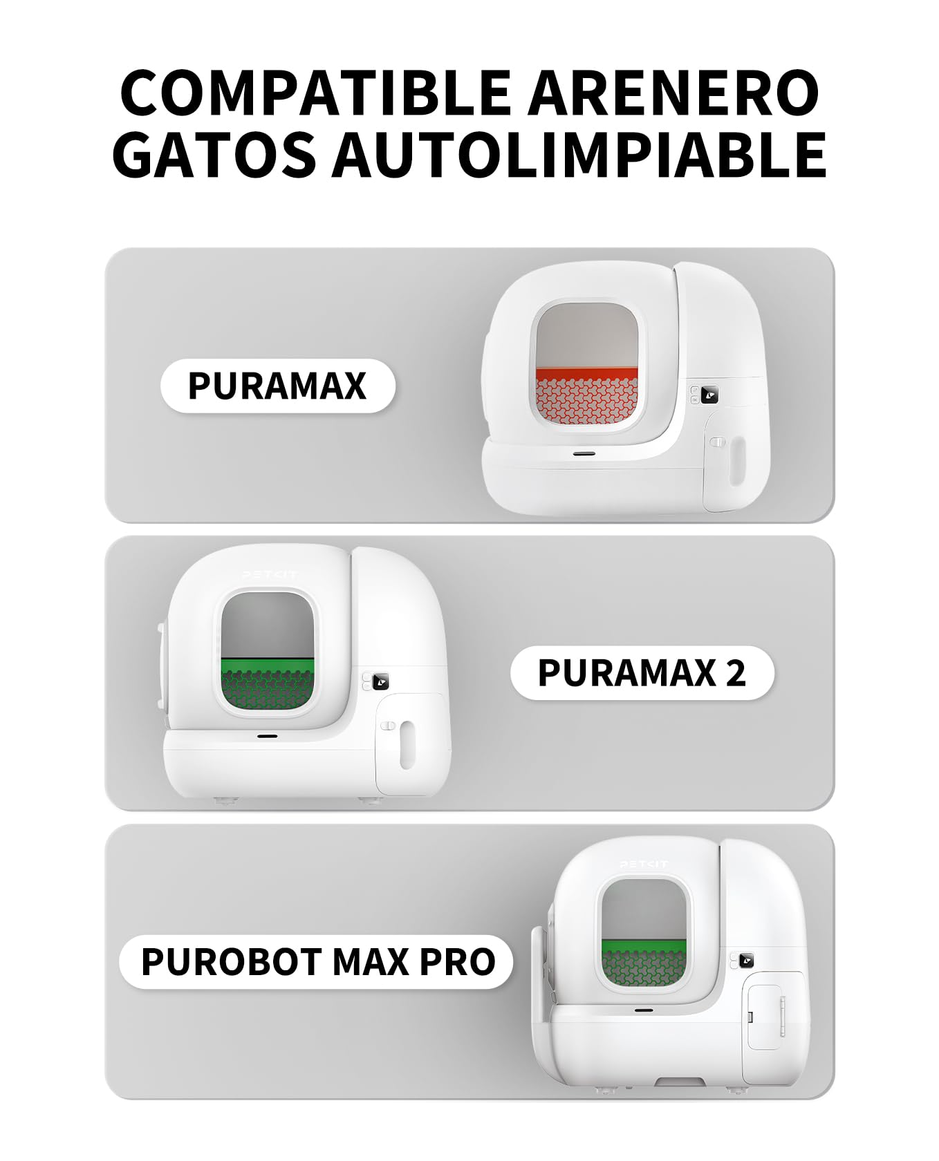 PETKIT Cortina Magnética 2.0, para Arenero Gatos Autolimpiable Pura MAX 2 y PUROBOT MAX Pro, a Prueba de Polvo, Reduce los Rastros de Arena, Duradero, Fácil de Limpiar, No para PUROBOT MAX Pro 2