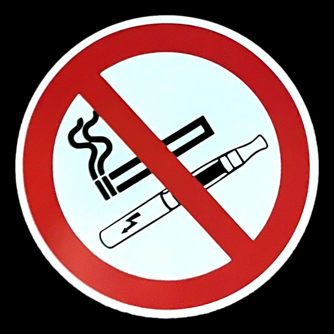 10 Stickers interdiction de fumer et vapoter autocollants Interdiction de  fumer cigarette interdite autocollants rond 95 m interdit cigarette +  Electronique étiquette affiche panneau ne pas fumer : Amazon.fr: Bricolage