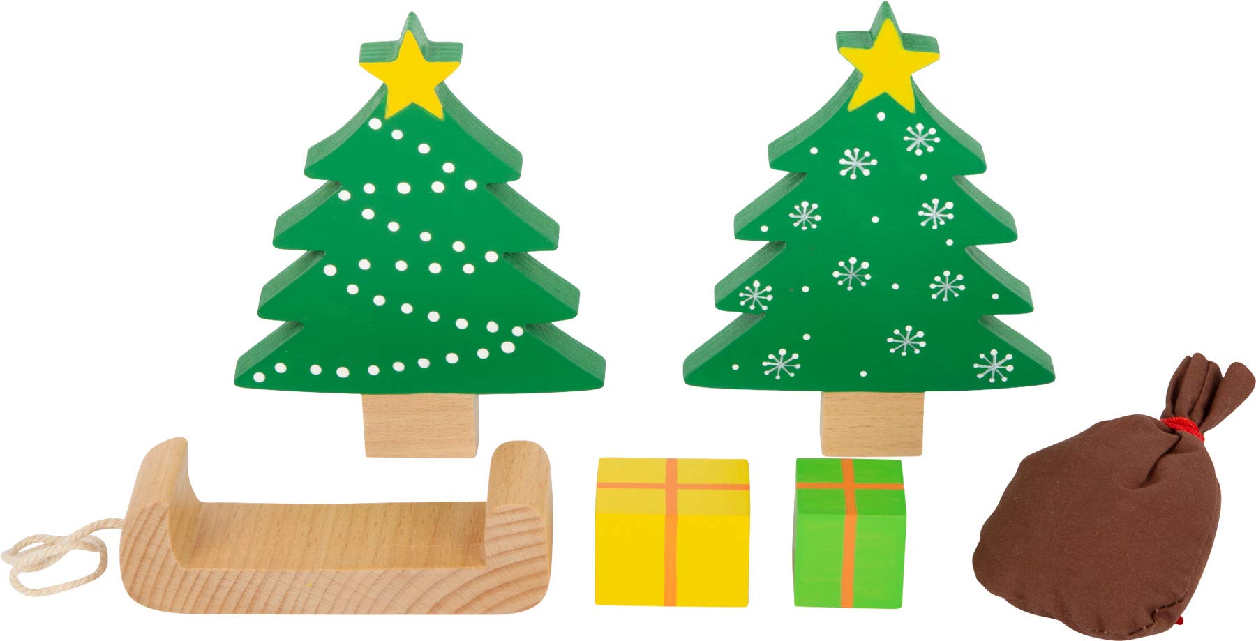 small foot Spielset Waldweihnacht der Tiere aus Holz, mit weihnachtlichen Spielfiguren, für Kinder ab 3 Jahren, 11749