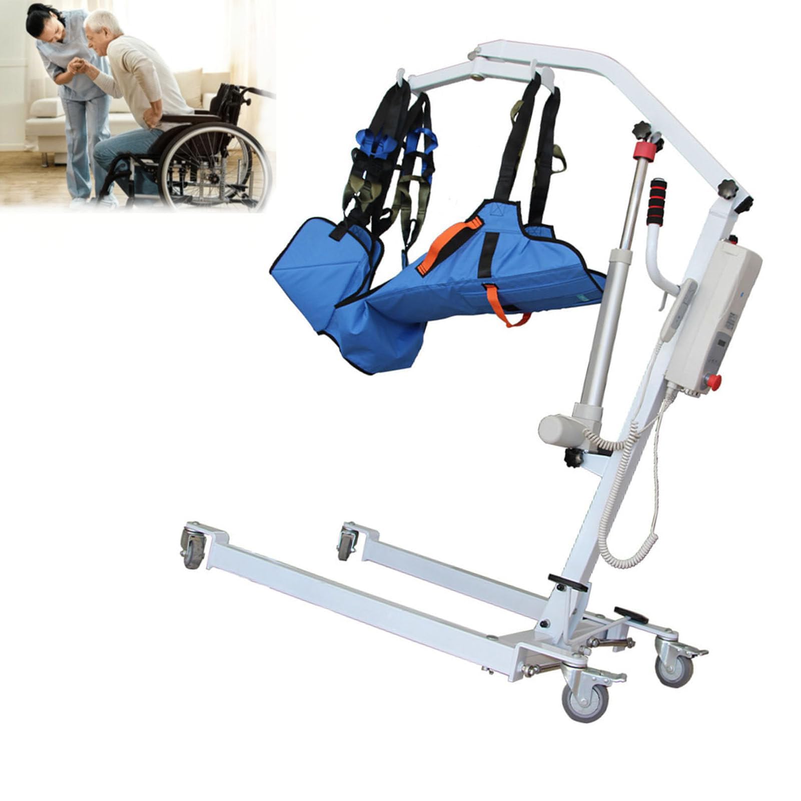 Sollevatore Elettrico Per Anziani, Alzamalati Da Letto, Sollevatore Disabili Elettrico Per Uso Domestico, Solleva Persone Ausili Per Disabili E Anziani, Ruote Sicurezza Bloccate (lithium battery, A)