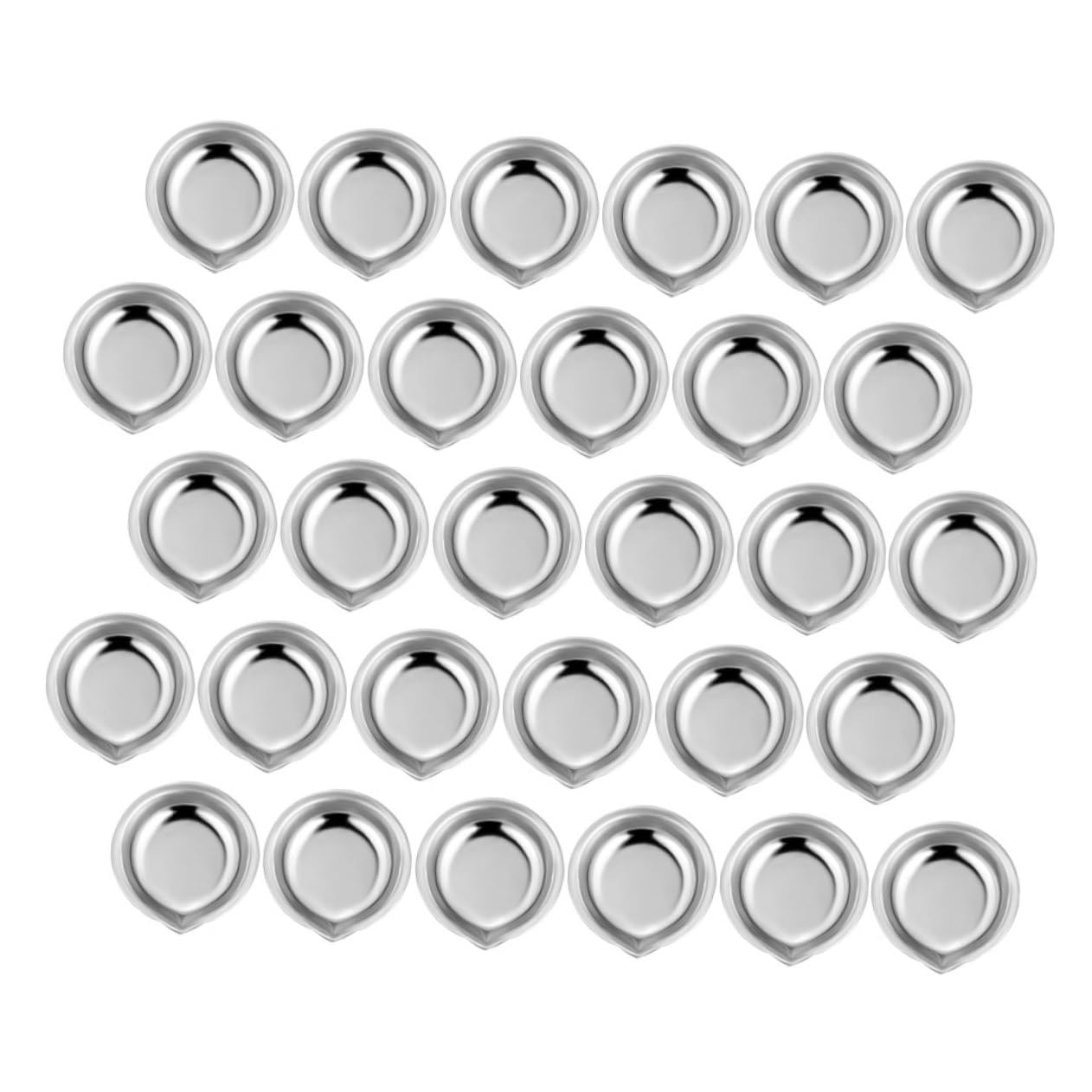 VILLCASE 120 Pcs Palette en Acier Inoxydable Palette De Manucure Plateau De Mélange De Couleurs Palette pour Peinture À l'huile Palette d'artiste Petite Palette D'Aquarelle Petite Palette