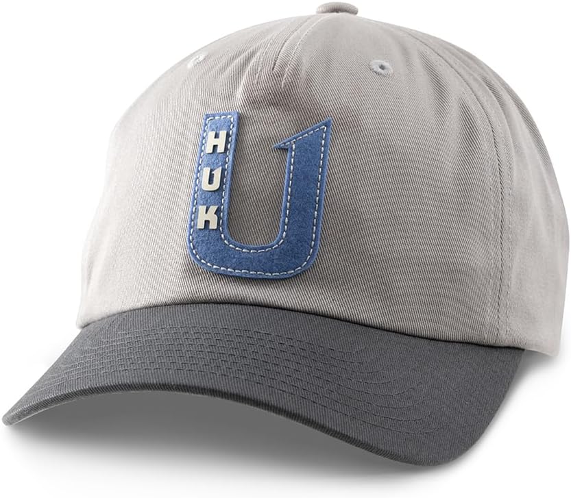 HUK Men's Varsity 5-Panel Hat, Classic Fishing Cap Design, for Outdoor Activities and Everyday Wear
