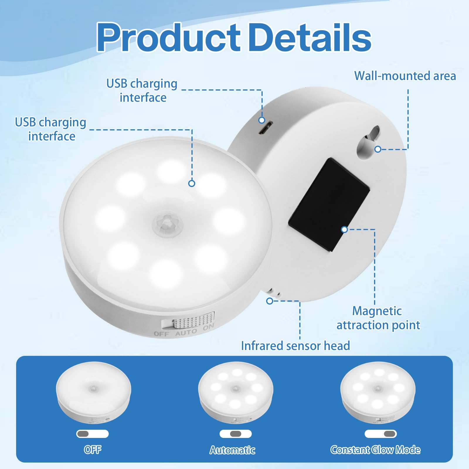 6 Pack Motion Sensor Lights Indoor - Image 4