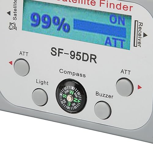 Miniatura 7 de Medidor de satélite digital, medidor de satélite con función de zumbador ATT de 950 a 2150 MHz con medidor de fuerza para DirecTV