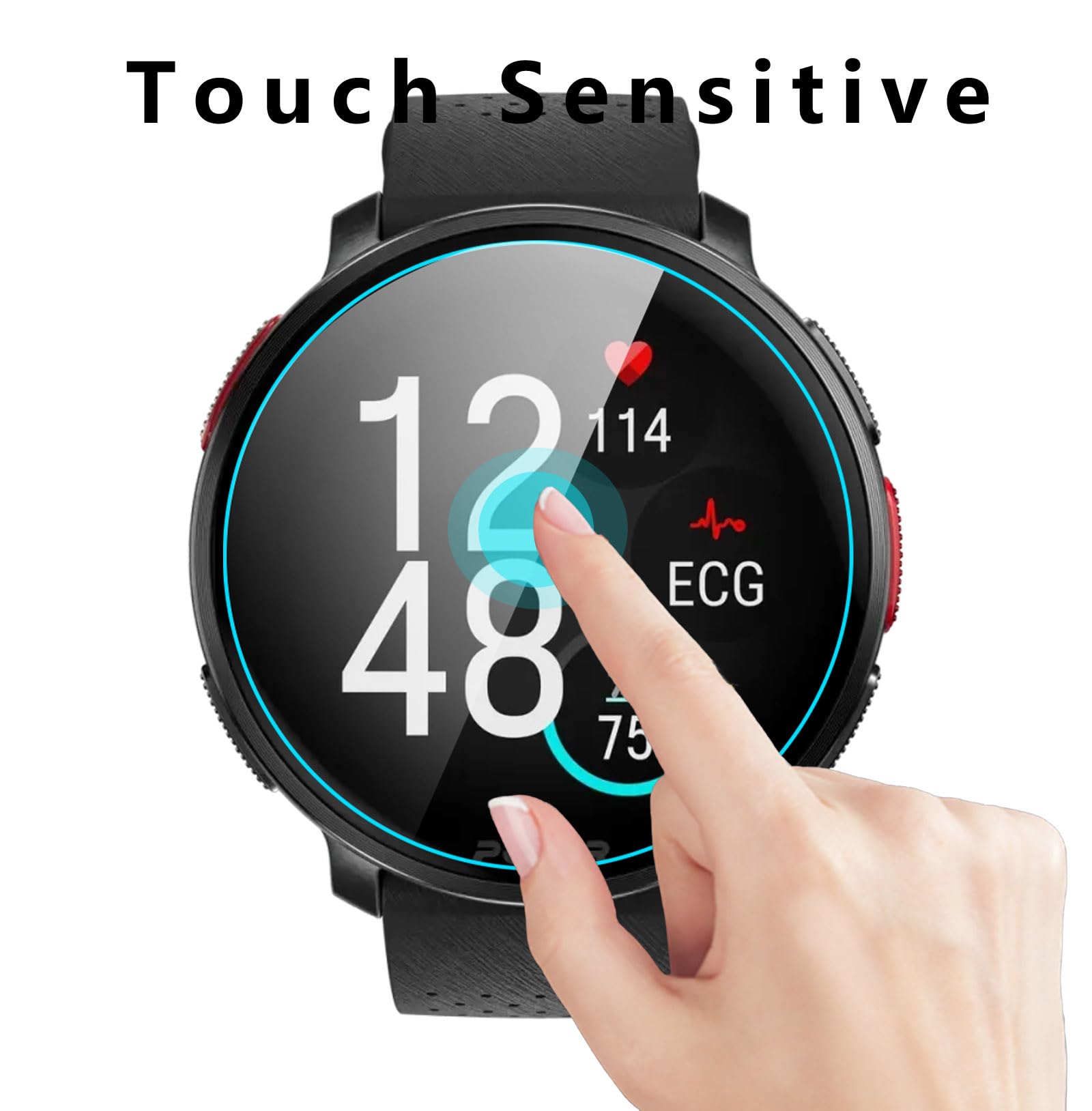 Protection écran Pour Polar Grit X2 Pro, 4 Packs Verre Trempé