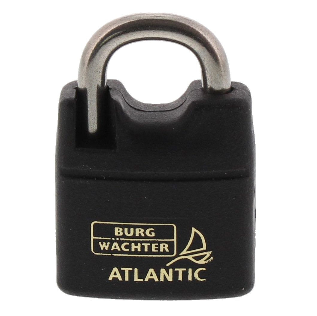 Burg Wächter NI.SB Atlantic 217 F 30 Ni SB Padlock, 5 mm Shackle Thickness, 2 Keys, Black, 30 mm