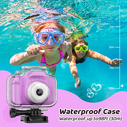 Pyong Kids Waterproof Camera Toys For 3-12 Year Old Boys Girls Christmas Birthday Gifts Children's Hd Video Digital Action Cameras Child Indoor Outdoor Toddler Camera, 2 Inch Screen #TOP2