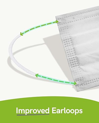 Miniatura 67 de FriCARE Mascarillas desechables, 3 capas ASTM nivel 3 grado médico, elegibles para FSA/HSA, transpirables y cómodas para alergias/protección solar