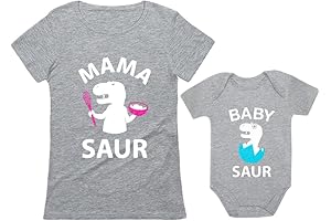 Tstars Mommy and Baby Saur Gift for New Moms - Mommy and Daughter/Son Matching Outfits