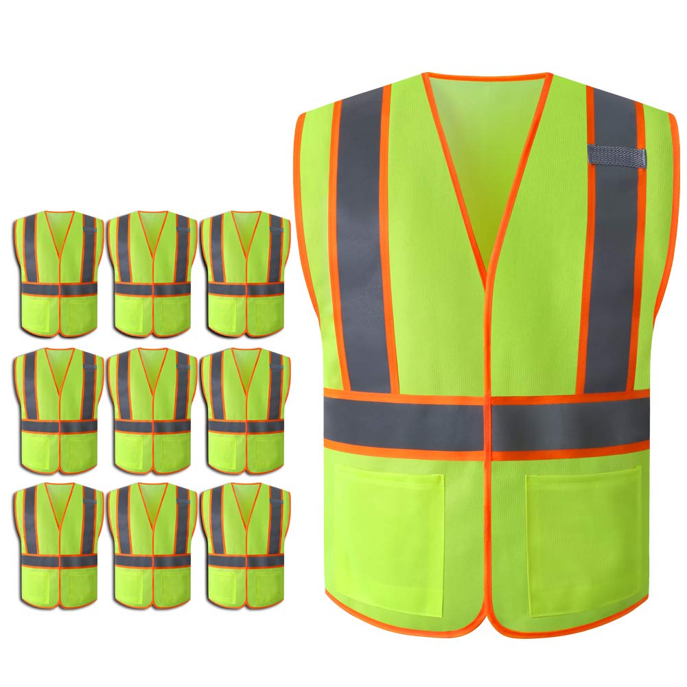 Buy TEKWARE High Visibility Safety Vest with Pockets, Mic Tab and Wide