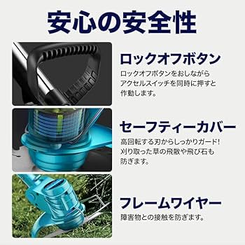 早いもの勝ち！　充電式草刈り機 1台3役 草刈り 21Vコードレス電動草刈機 楽天市場】草刈機 草刈り機充電式 電動 草刈機 9インチ 長さ