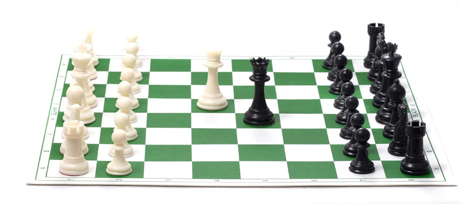 Playminds 17" Professional Vinyl Roll Up Chess Set (Fide Standards)- with Extra Queens & Carry Pouch - 12 Set (B0CQ2VG2SL) Amazon Price History, Amazon Price Tracker