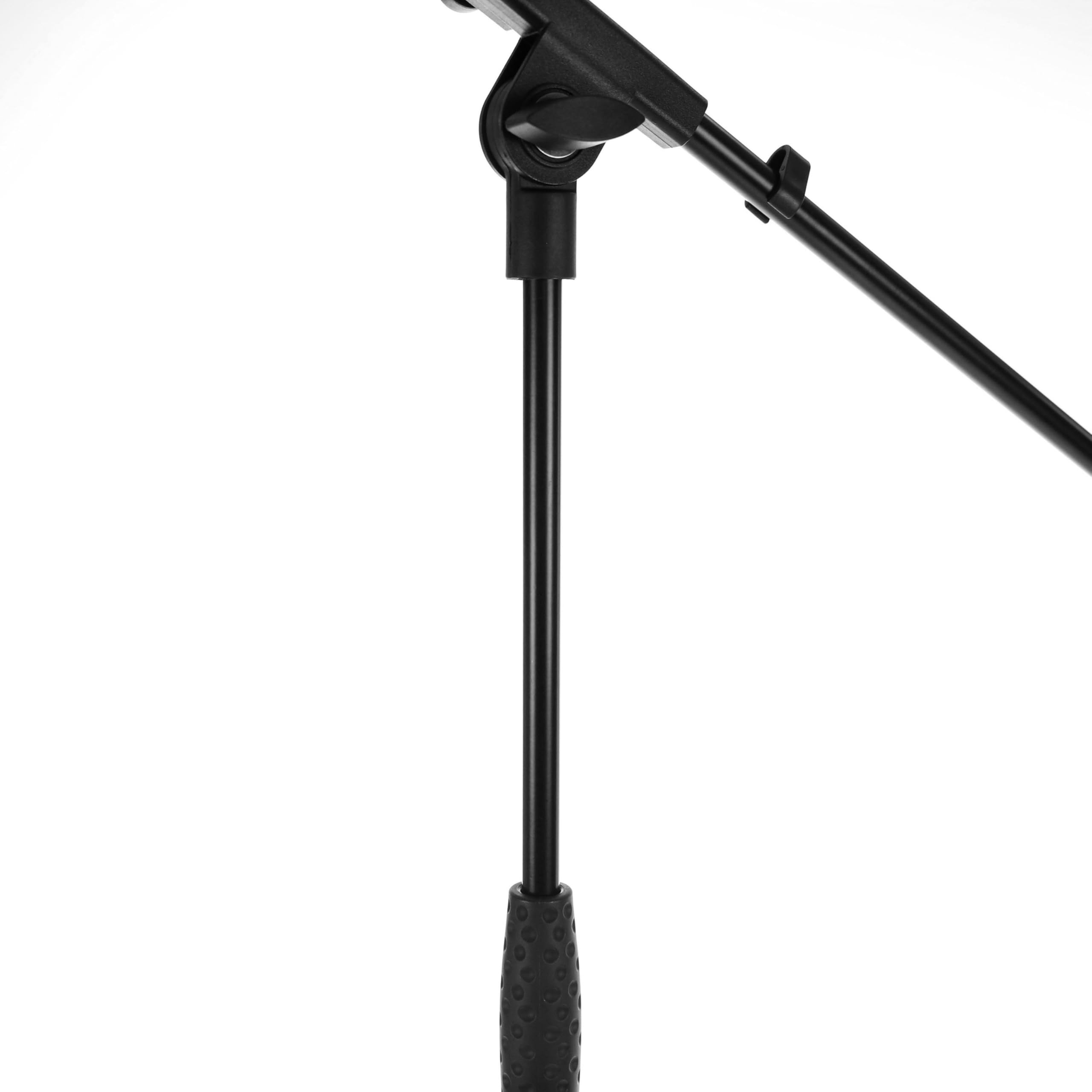 Pied de Micro Perche économique Noir. Plugger Studio PDM Eco Trépied Robuste et Stable. Pliable. Stand Micro réglable en Hauteur 95 à 165cm. Perche 80cm. Filetage : 3/8" + Adaptateur 5/8".