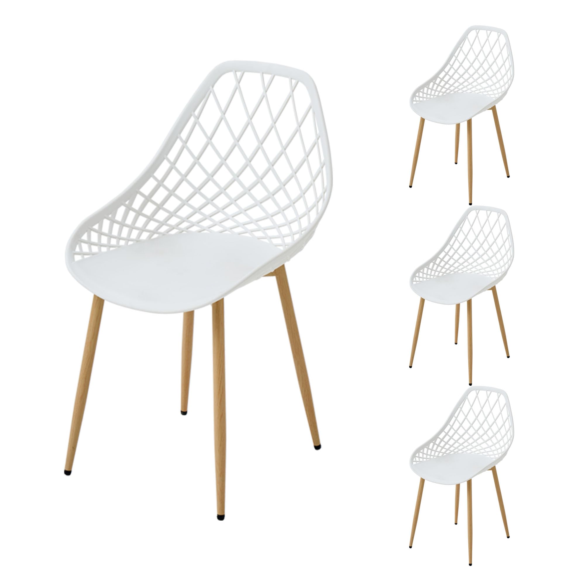 lot 4 chaises bistrot polypropylène